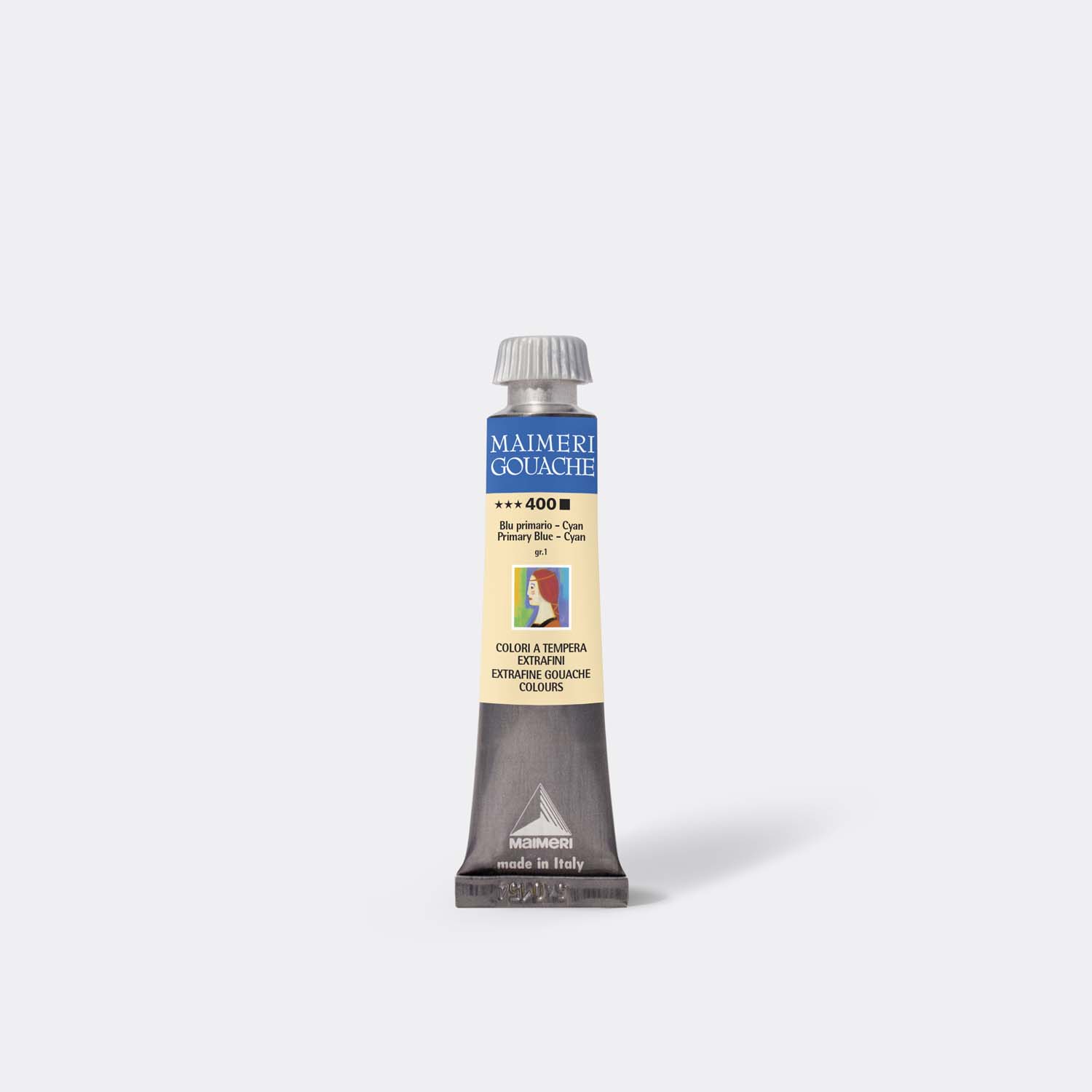 Maimeri M2598445 - Set de 12 tubes de gouache Tempera Fine, 20 ml, coloris  assortis + gouache blanche 60 ml + brillant + pinceaux